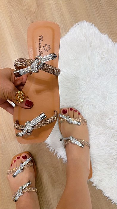 Chinelo Mary Ouro/Prata