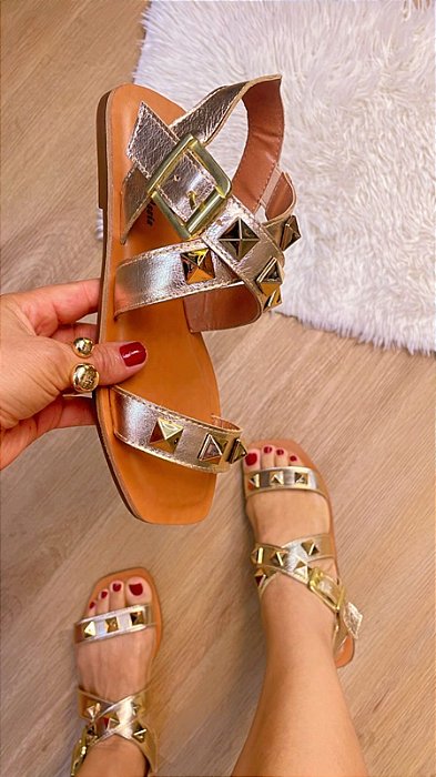 Rasteira Sparta Ouro