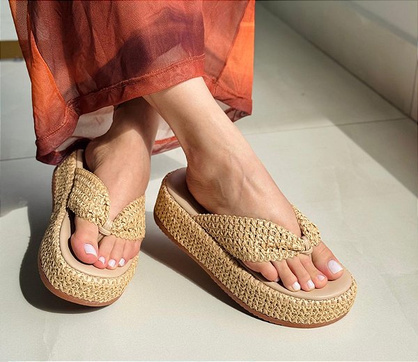 Tamanco Crochê Bege