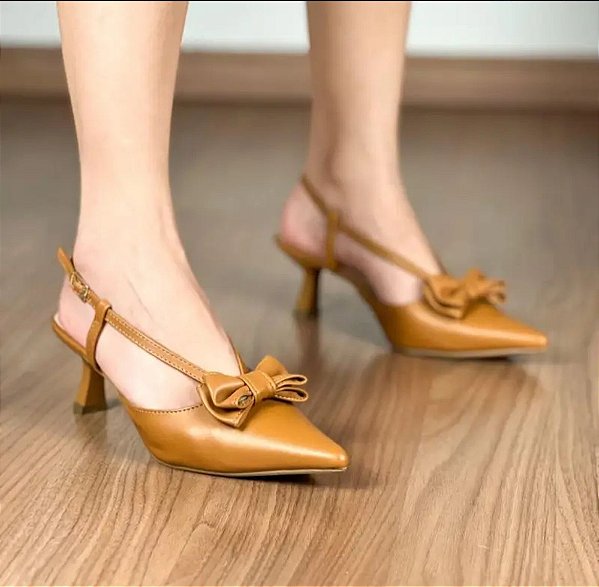 Scarpin Laço Mostarda