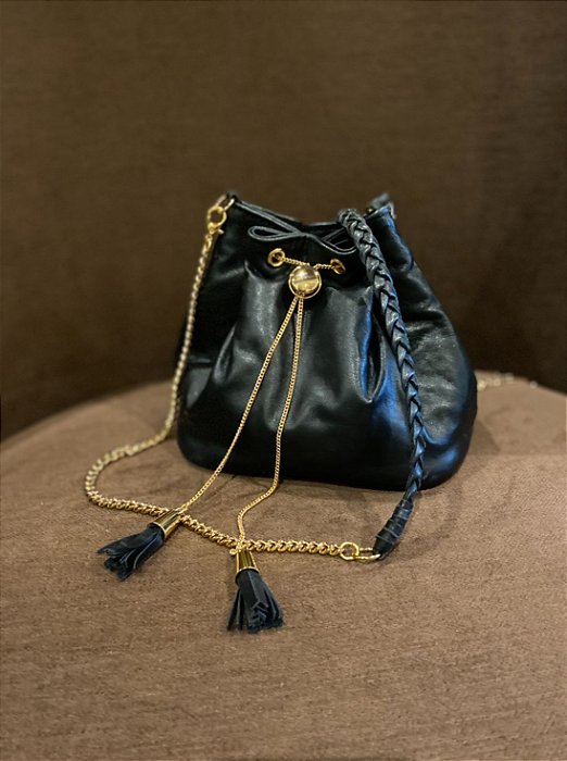 Bolsa Mini Sac Couro