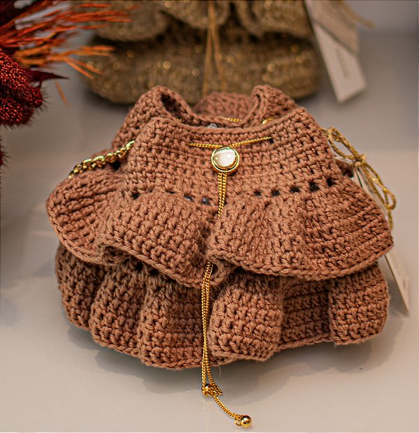 Bolsa sac croche 2 babados