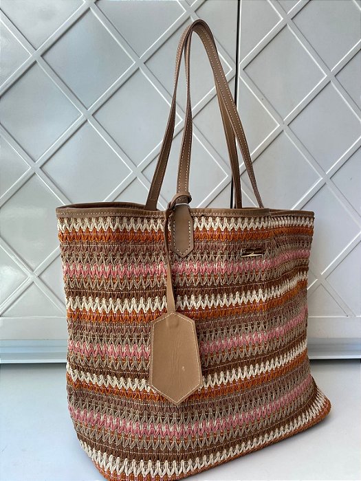 Bag Colorida com Couro Natural