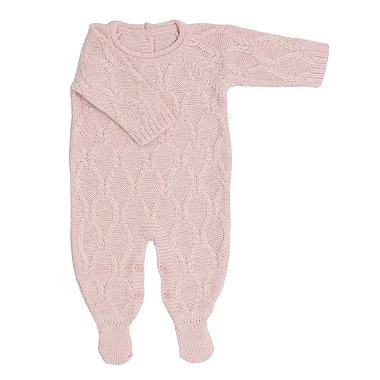 Macacão em Tricot Bebê Gili Rosa Claro