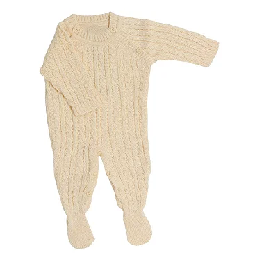 Macacão em Tricot Bebê Tranças Amarelo