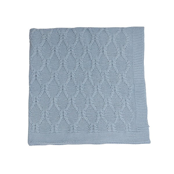 Manta em Tricot Gili - Azul Claro