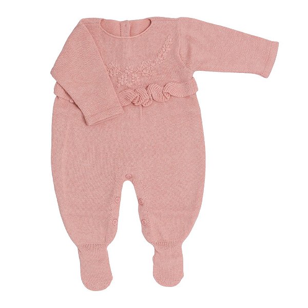 Macacão em Tricot Delicatto - Rose