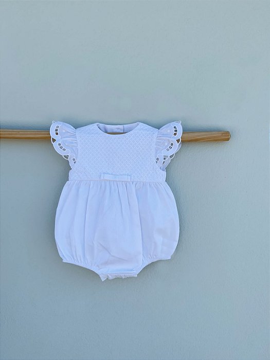 Romper Casinha de Abelha Branco