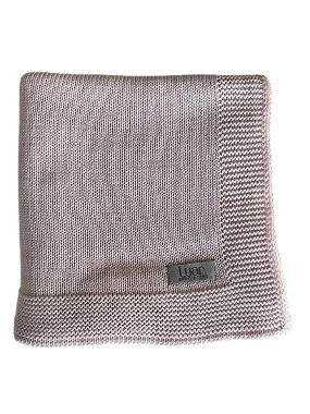 Manta Bebê em Tricot Lisa Rosa Claro
