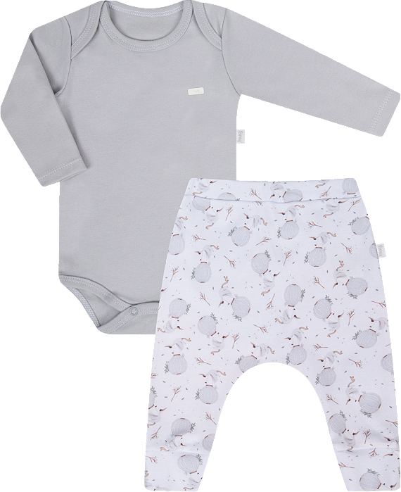 Conjunto Body Manga Longa e Calça Cegonhas