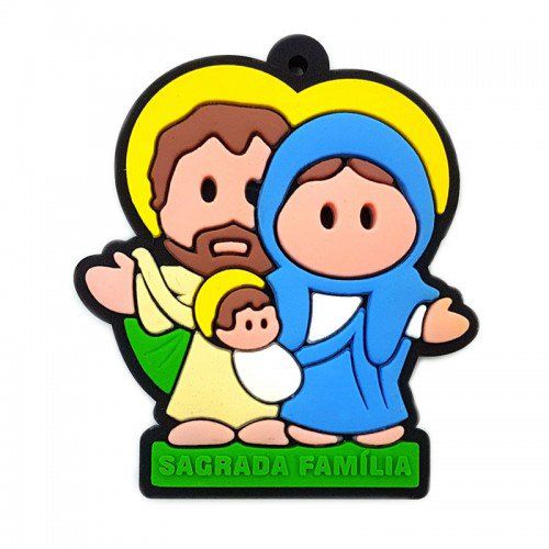 Chaveiro Emborrachado Sagrada Família - Artigos Religiosos Gil e Jo