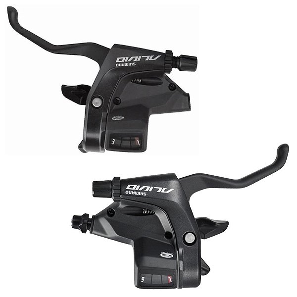 PAR DE MANETES SHIMANO ALIVIO ST-M430 27 VELOCIDADES RAPIDFIRE | PRETO