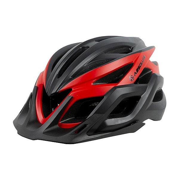 CAPACETE ABSOLUTE WILD FLASH COM LED TAMANHO G (57-61 CM) | PRETO E VERMELHO