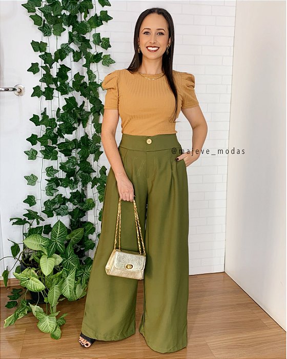 Calça Pantalona Grace Verde