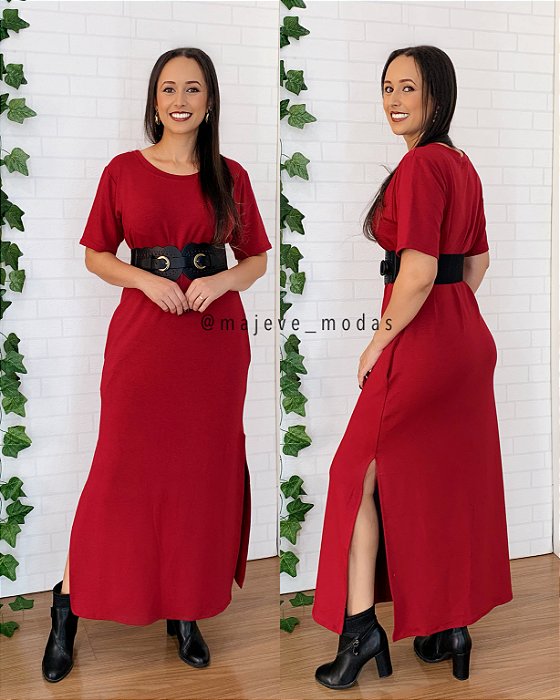 Vestido Soraia Marsala