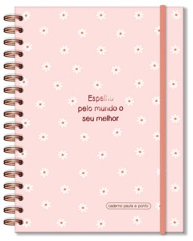 Caderno Pauta e Ponto Margaridas Salmão - Fina Ideia