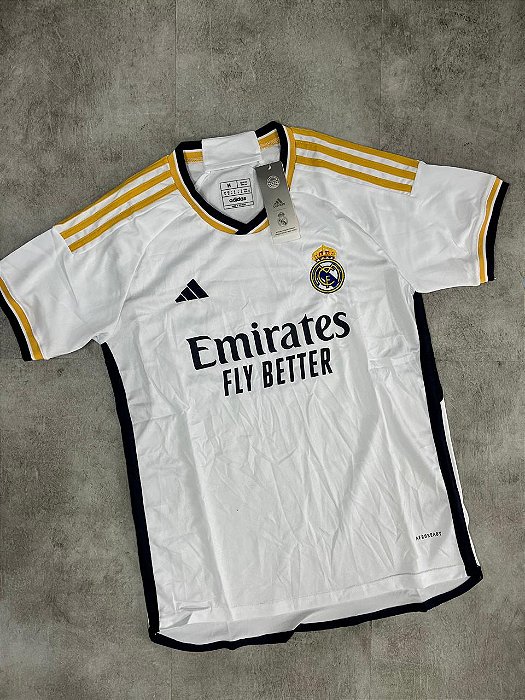 Camisa Real Madrid Home 23/24 s/n° Torcedor Adidas Unissex - Branco