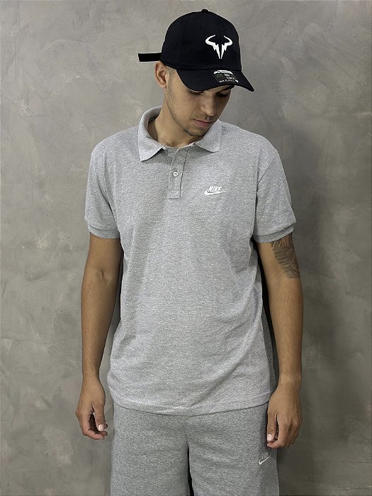 Camisa polo Nike Cinza