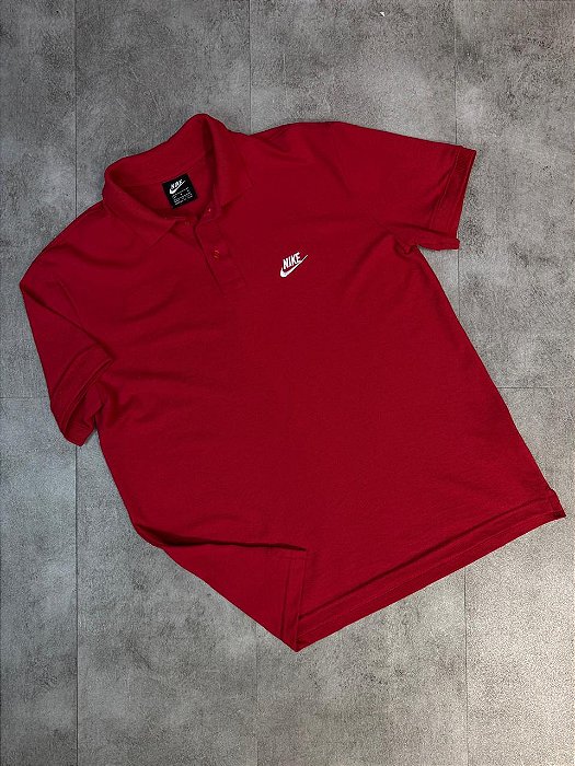 Camisa Polo Nike Sportswear Club Masculina Vermelha
