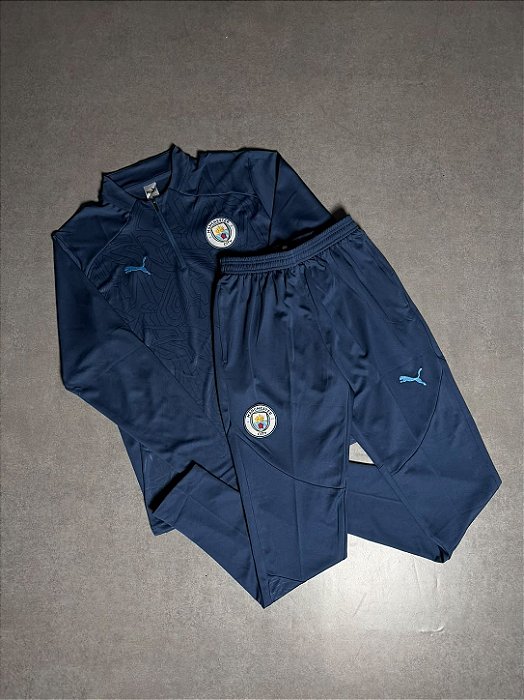 CONJUNTO DE TREINO MANCHESTER CITY AZUL MARINHO