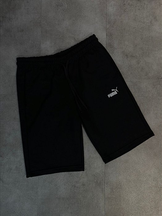 SHORTS MOLETOM PUMA PRETO