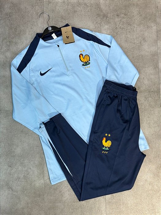 Conjunto Treino França Azul Claro 25/26