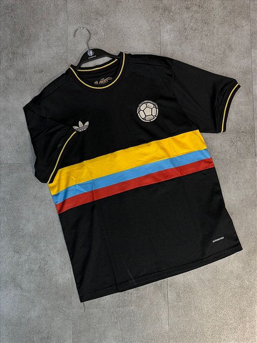 Camisa Seleção Colômbia Third Especial 100 Anos Versão Torcedor 2024/25 Preta Adidas