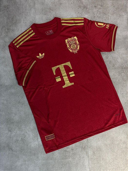 Camisa Bayern de Munique 25/26 Comemorativa 125 Anos Adidas Masculina - Vermelho
