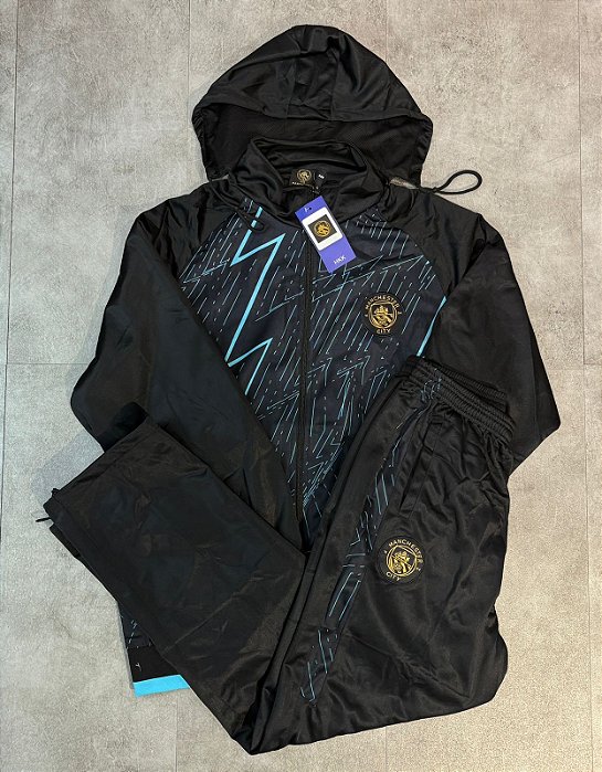 AGASALHO MANCHESTER CITY PRETO-AZUL CLARO 25/26