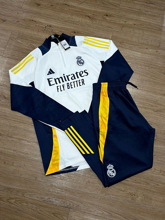 CONJUNTO DE TREINO REAL MADRID 2025 BRANCO