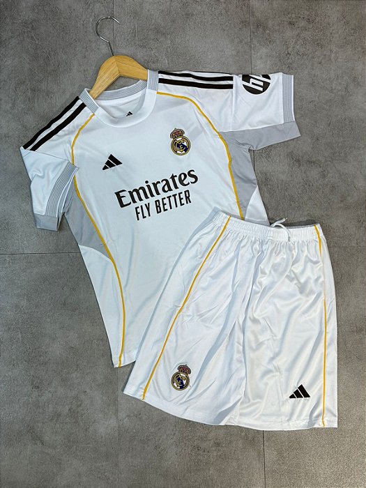 Kit infantil Real madrid branco 2025/26
