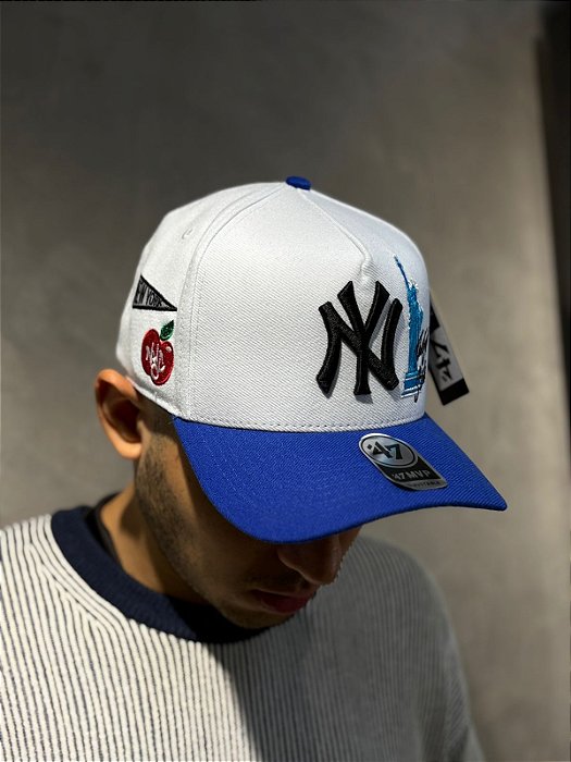 Bone New Era Yankees Branco/Azul