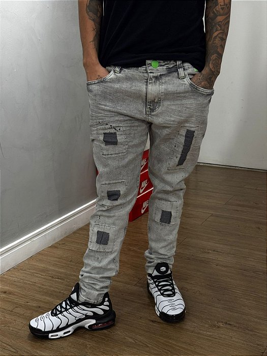 CALÇA BROW JEANS 9012 CINZA CLARA