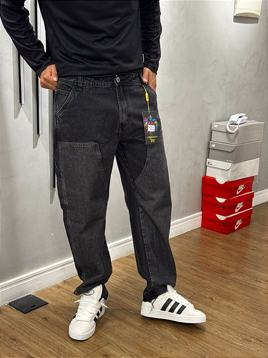 CALÇA CITY DENIM BALÃO CINZA