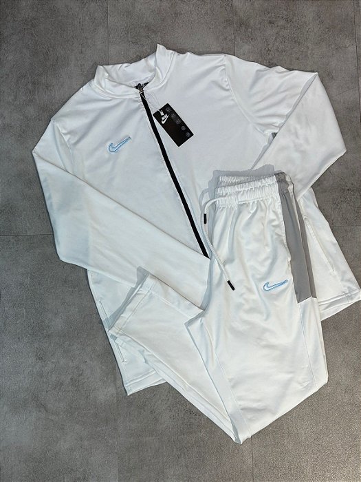 Conjunto Nike Dri-FIT Academy Branco/azul