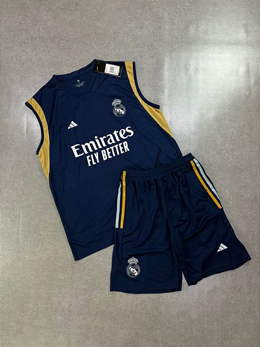 Conjunto Regata + Shorts  Real Madrid AZul 2025