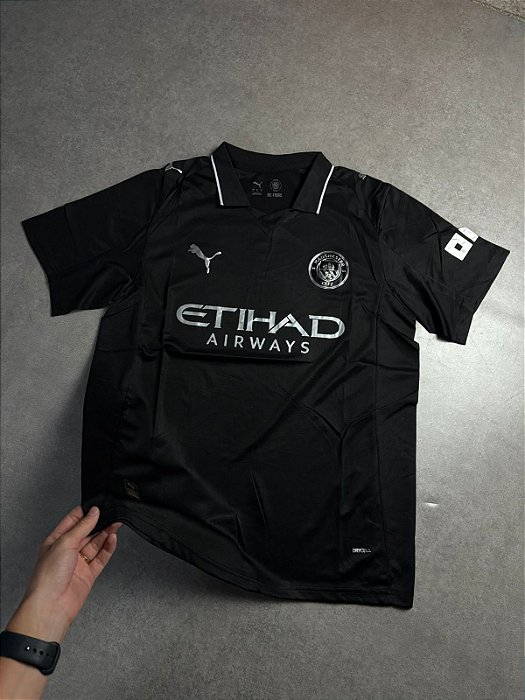 Camisa Manchester City Torcedor Preta 2025