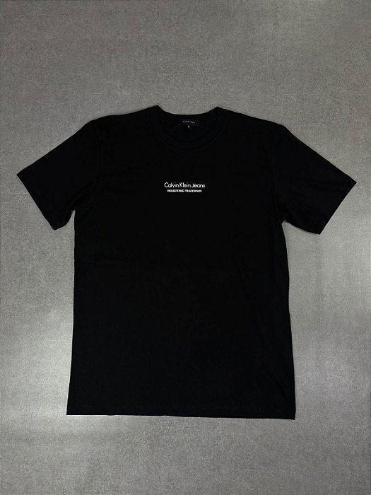 CAMISETA IMPORTADA CALVIN KLEIN TRADEMARK PRETA