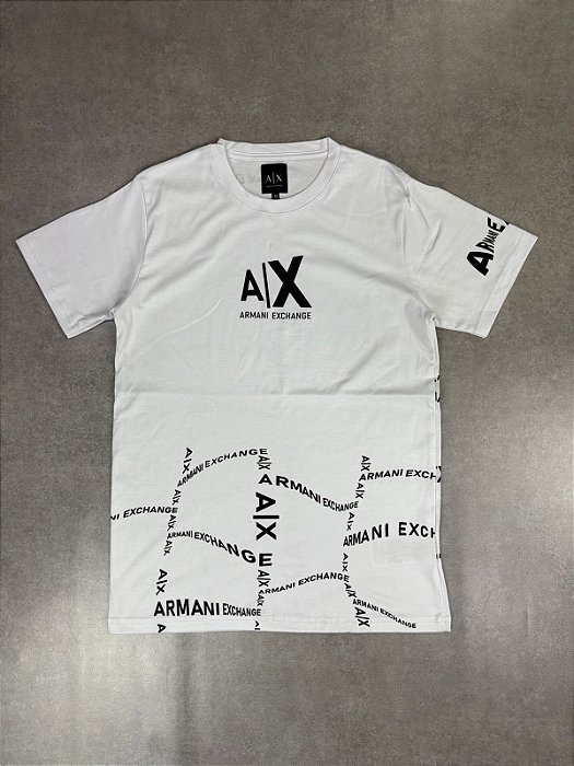 CAMISETA IMPORTADA ARMANI EXCHANGE LETTER BRANCA