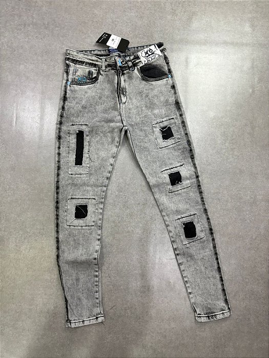 CALÇA JEANS CINZA ESCURA 1012