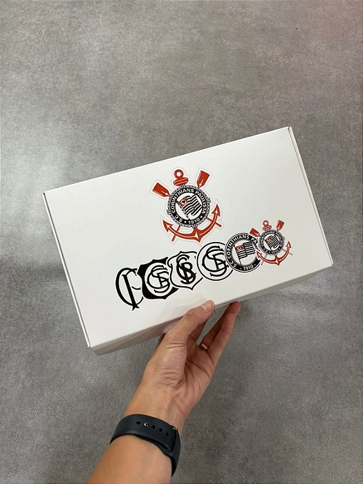 CAIXA DE PRESENTE CORINTHIANS ESCUDO BRANCA