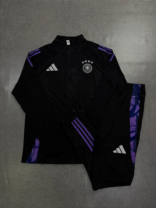 Conjunto de treino Alemanha Preto/Roxo