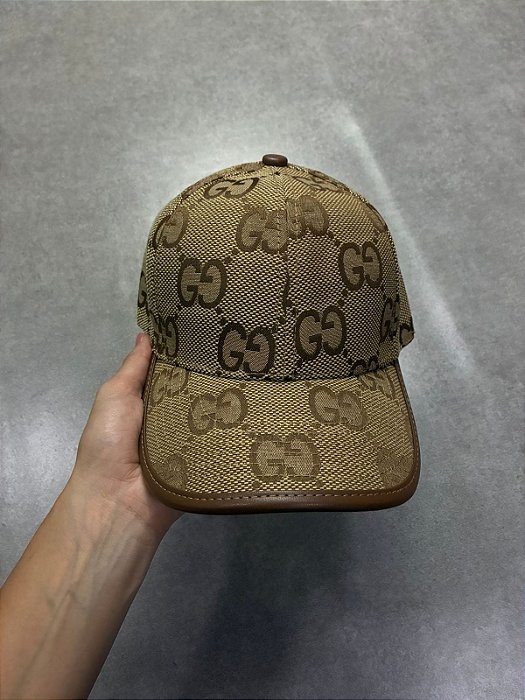 Bone Gucci Gg Supreme Marrom