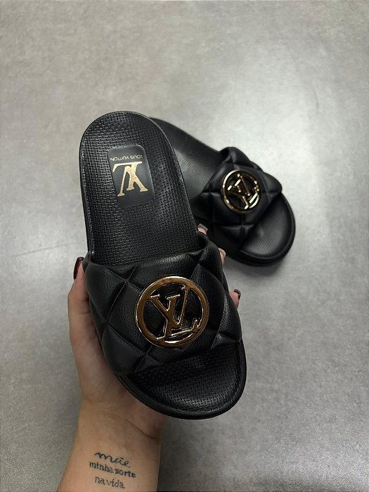 Chinelo Slide LV Preto