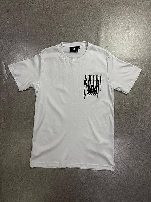 Camisa Amiri Logotipo Drip Branco