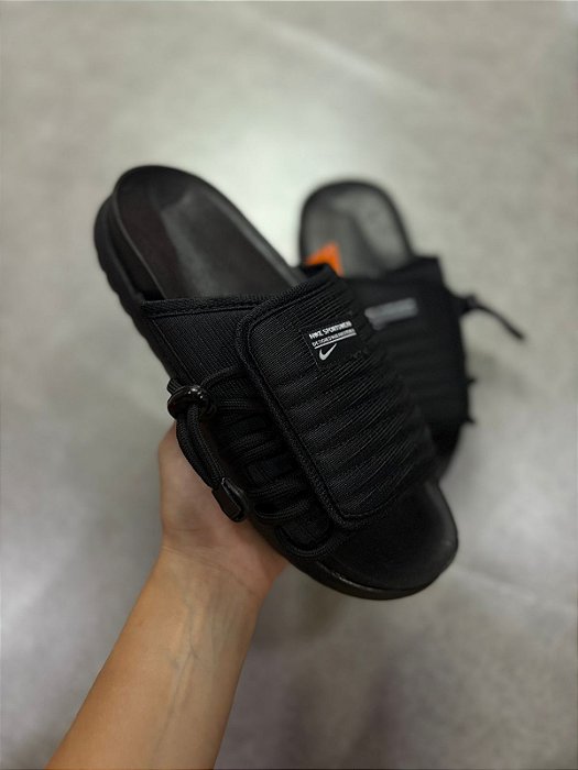 Chinelo Slide Nike Sportswear Asuna All Black Novo