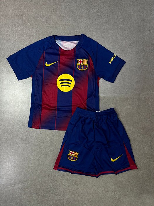 KIT INFANTIL BARCELONA LISTRADO 2025/26