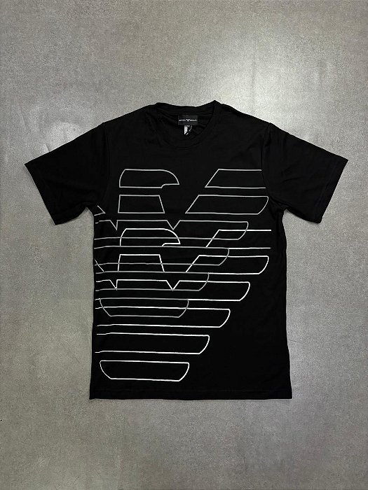 Camisa Emporio Armani  Large Eagle Preta
