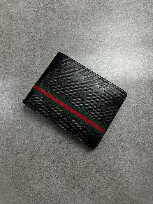 Carteira Gucci GG Litra verde e Vermelha