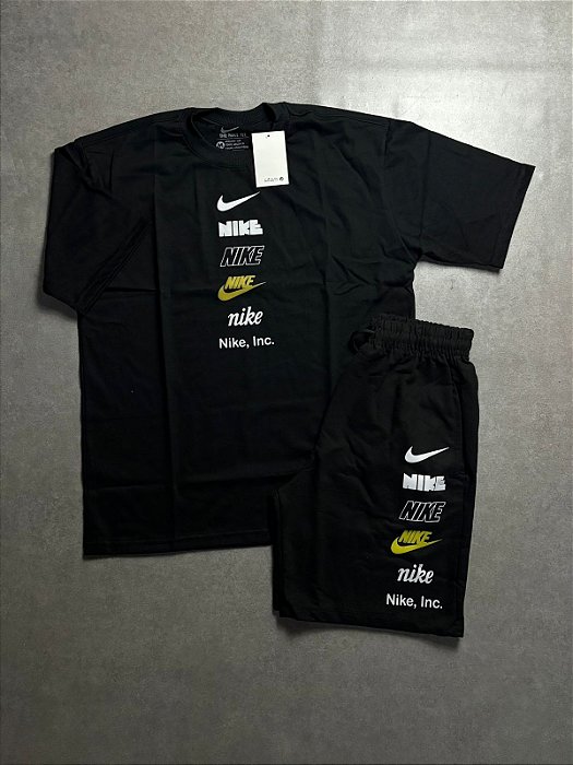 KIT VERÃO LETTER NIKE PRETO E AMARELO